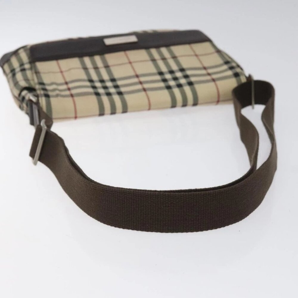 BURBERRY Nova Check Shoulder Bag Canvas Beige Auth KD198 - Picture 8 of 16